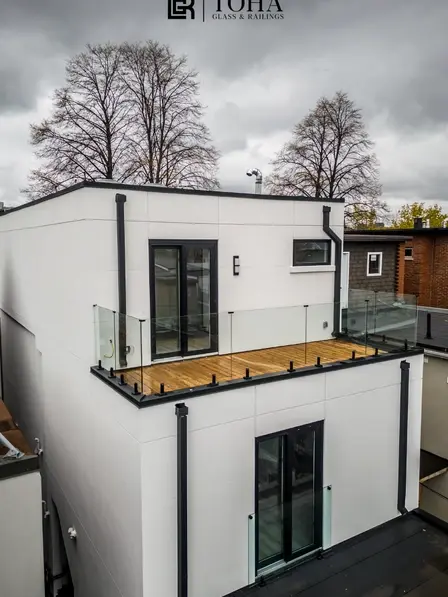 Glass Railings installation by Toha Glass