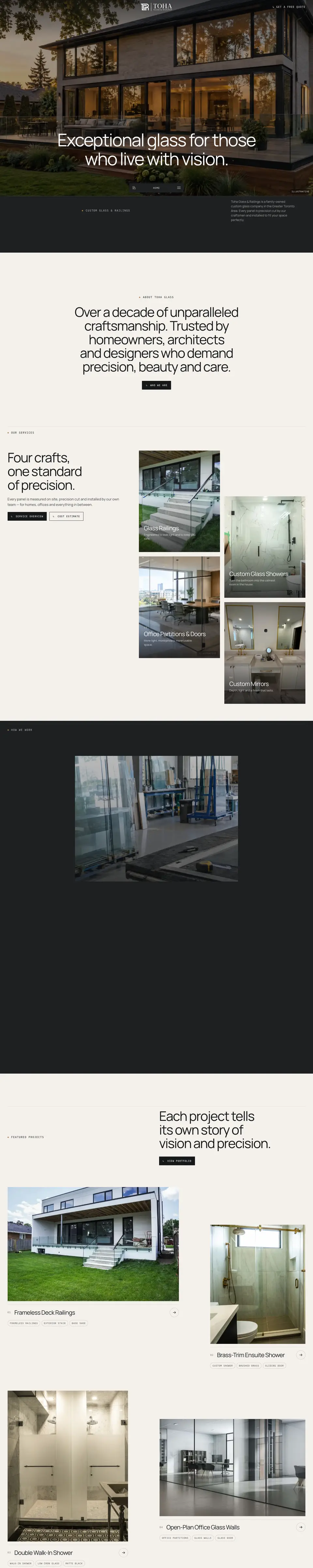 Scrolling preview of the Atelier home page