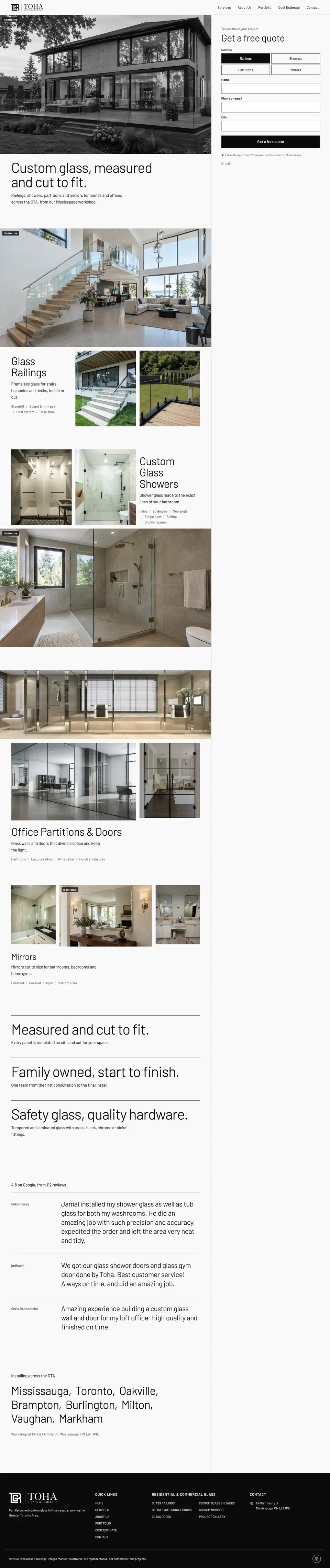 Scrolling preview of the Direct Gallery home page