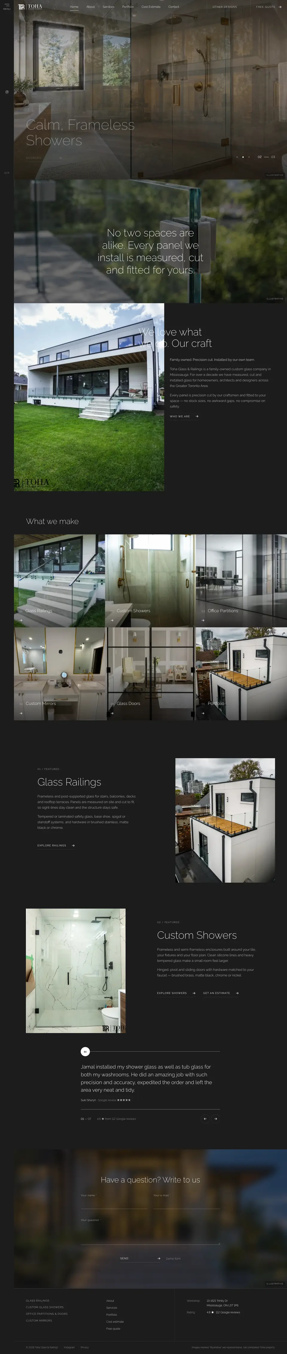 Scrolling preview of the Studio home page